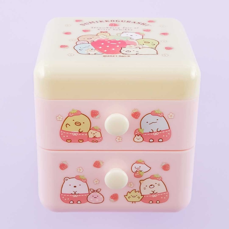 Sumikko Gurashi Strawberry Fair Dual Drawer Chest