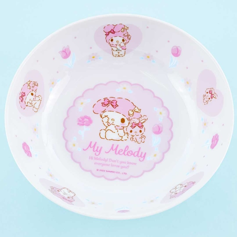 My Melody Flowery Curry & Pasta Melamine Plate