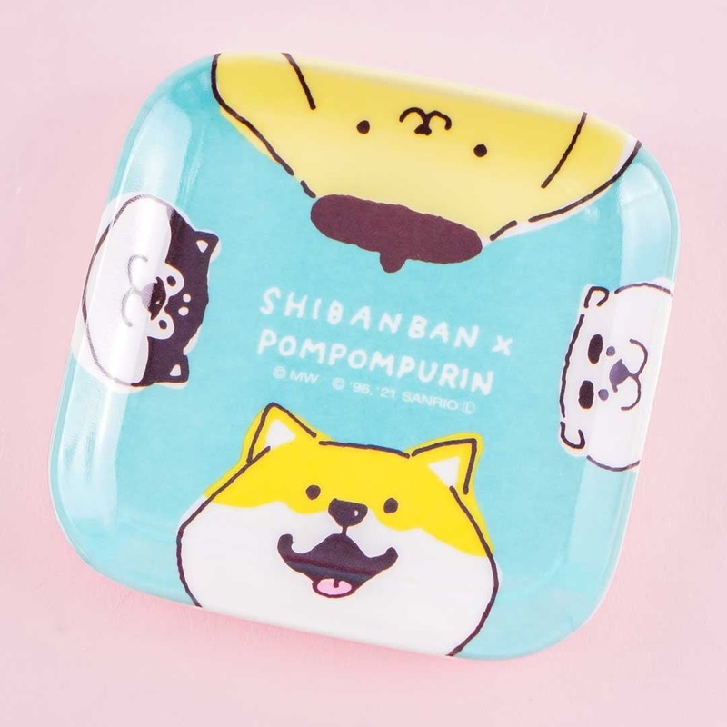 Pompompurin & Shibanban Peeking Mini Plate