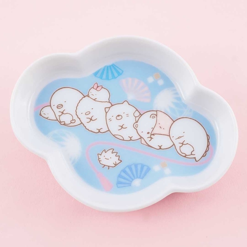 Sumikko Gurashi Blue Uchiwa Plate