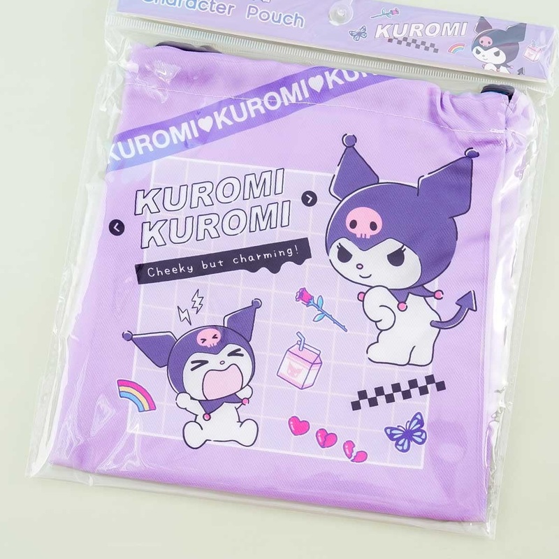 Cheeky Kuromi Drawstring Bag