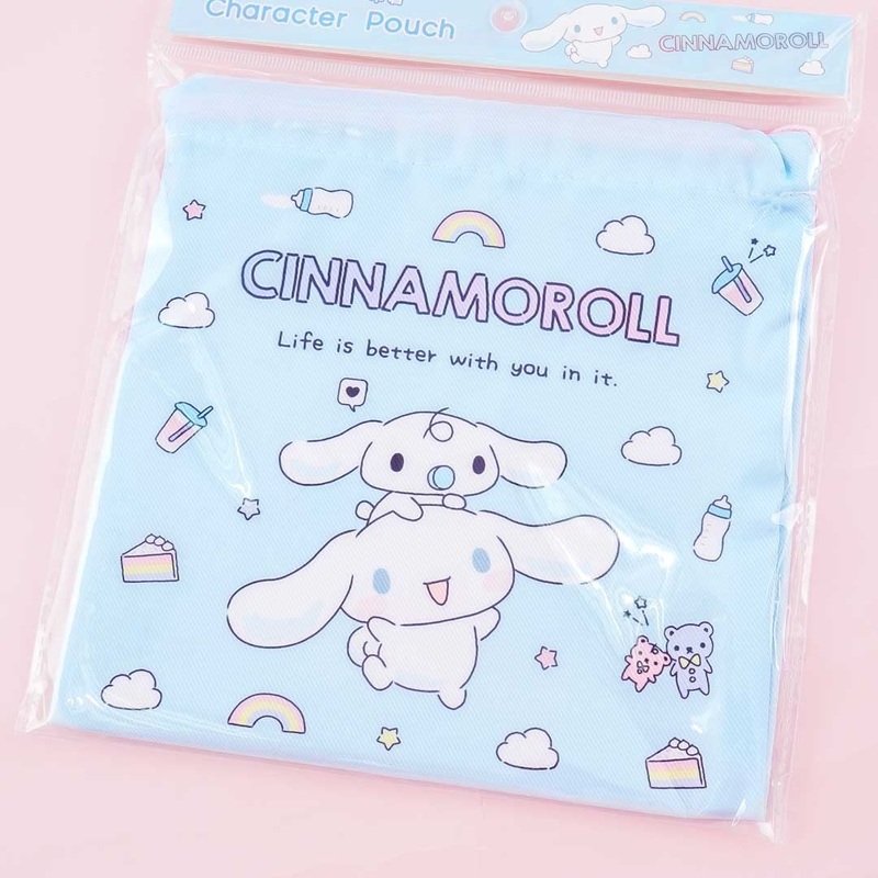 Cinnamoroll & Milk Cloud Sweets Drawstring Bag