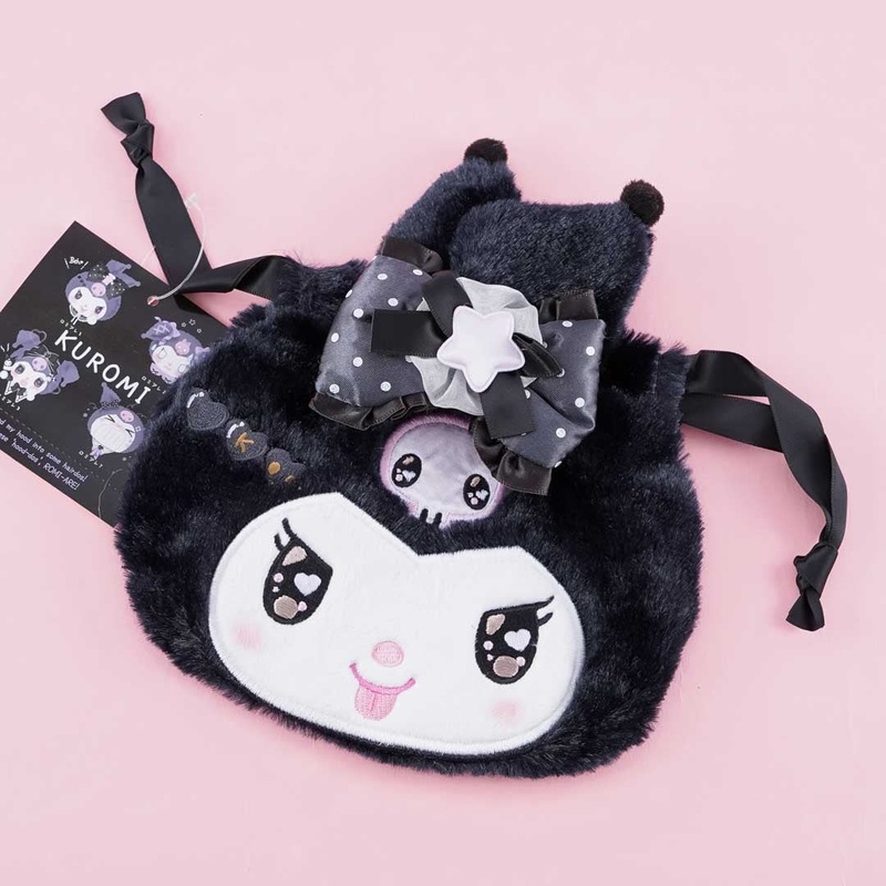 Kuromi Ribbon Drawstring Pouch