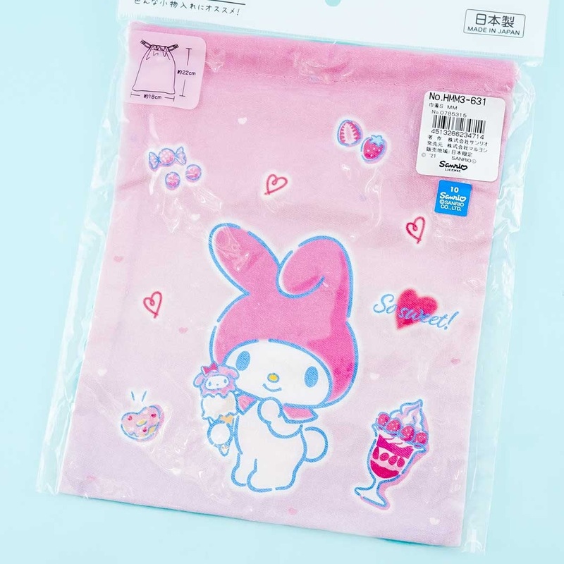 My Melody Strawberry Ice Cream Time Drawstring Bag