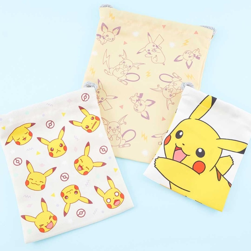 Pokmon Pikavolution Drawstring Pouch Set - 3 pcs