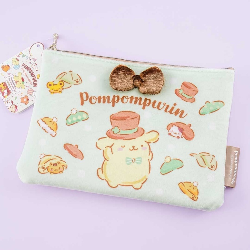 Pompompurin 25th Anniversary Hat Collection Fuzzy Pouch