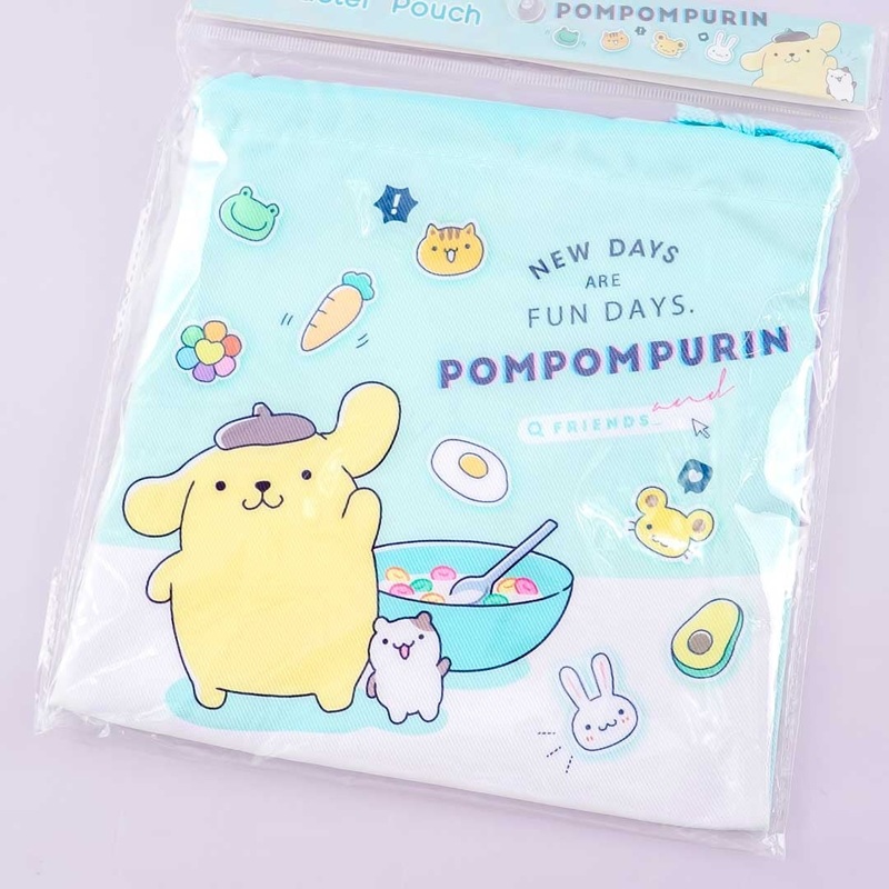 Pompompurin & Muffin Cereal Fun Drawstring Bag