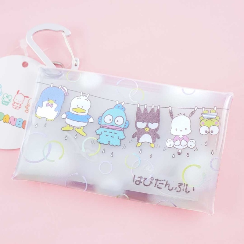 Sanrio Hapidanbui Clothesline Clear Pouch