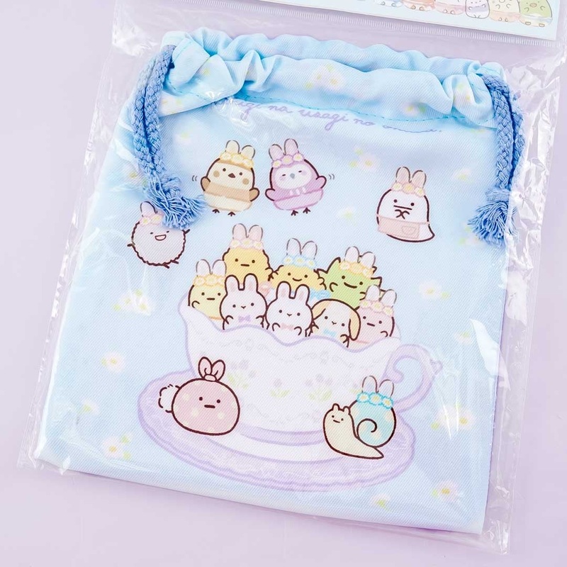 Sumikko Gurashi Bunny Tea Time Drawstring Bag