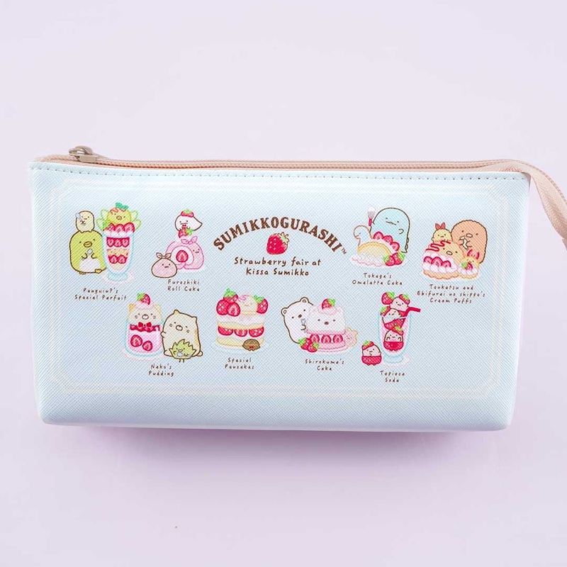 Sumikko Gurashi Strawberry Fair Multi-Pocket Pouch