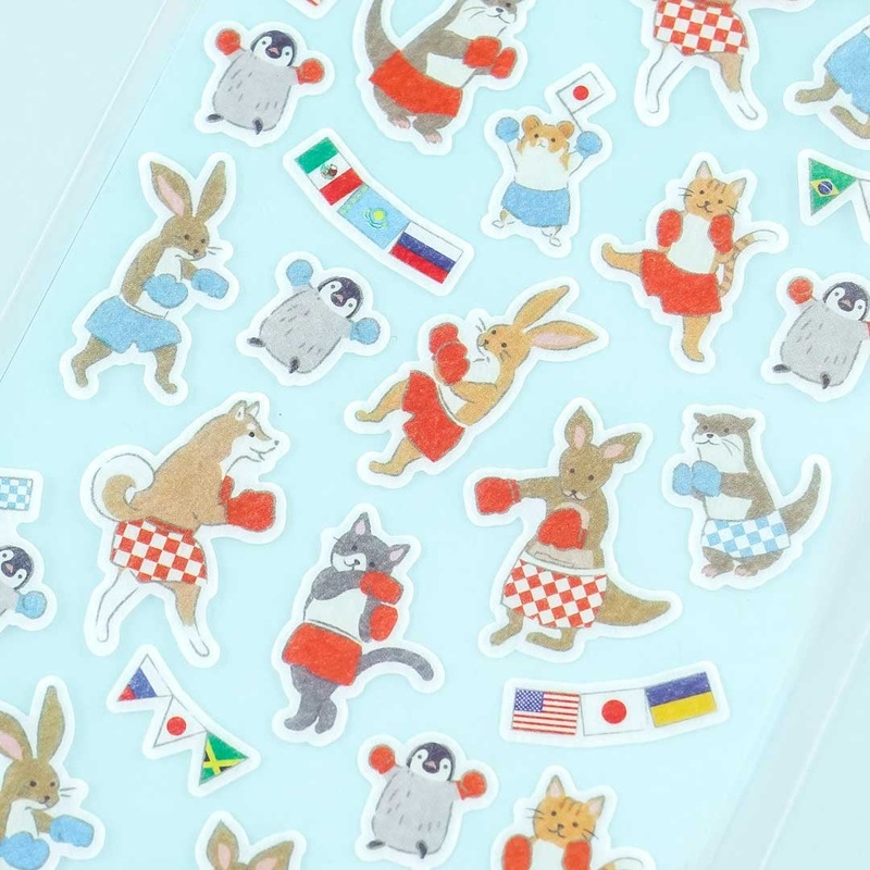 Animal Sports Large Seal Stickers - Boxing
