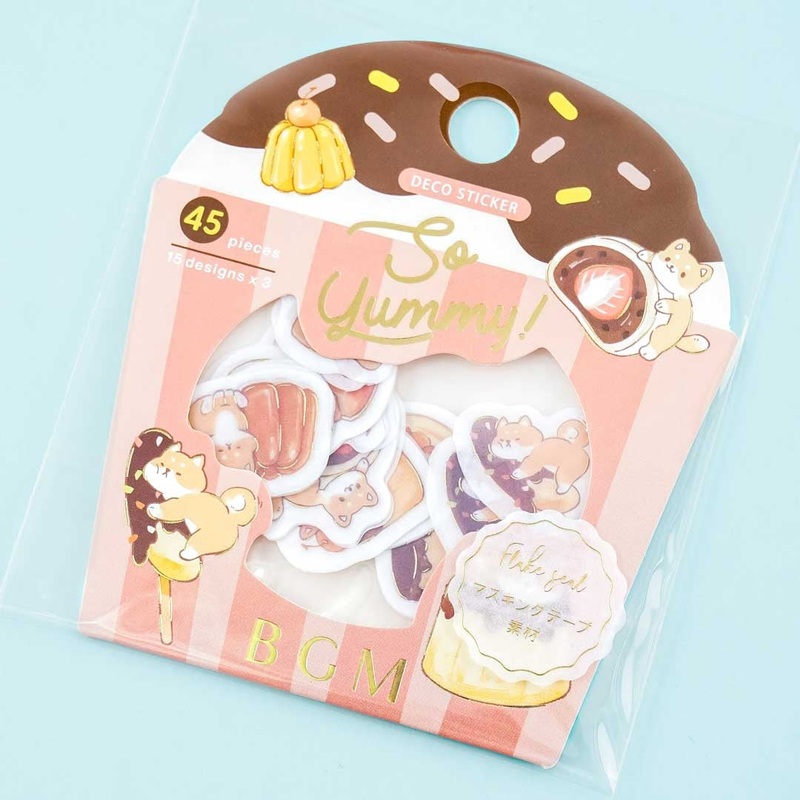 BGM Sticker Flakes - So Yummy Hungry Shiba