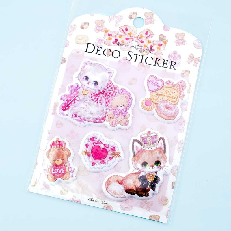 Amenomori Fumika Animal & Dessert Puffy Stickers