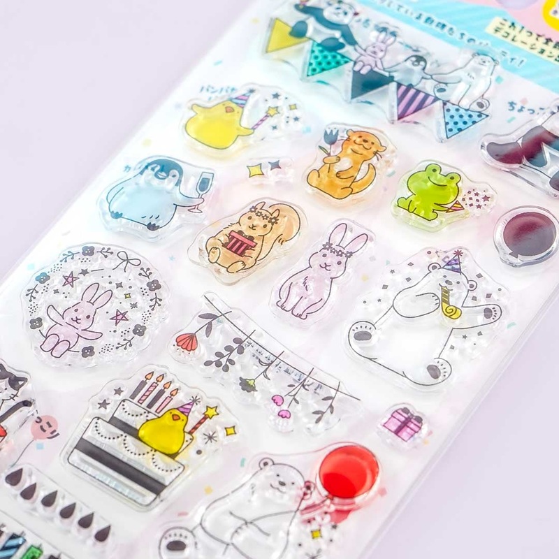 World Craft Animal Party Clear Stamp Set