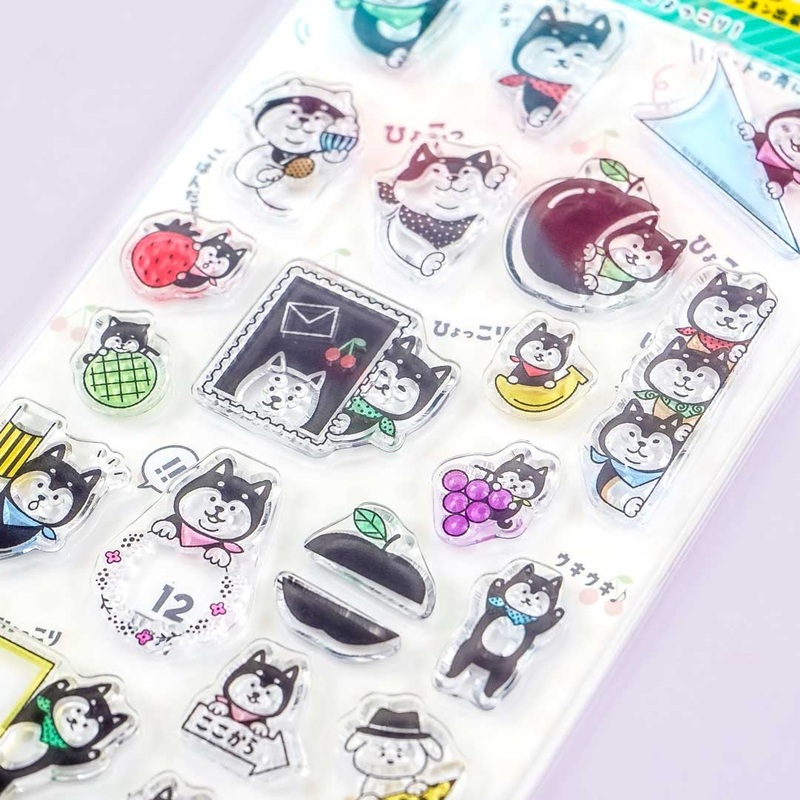 World Craft Curious Shiba Inu Clear Stamp Set