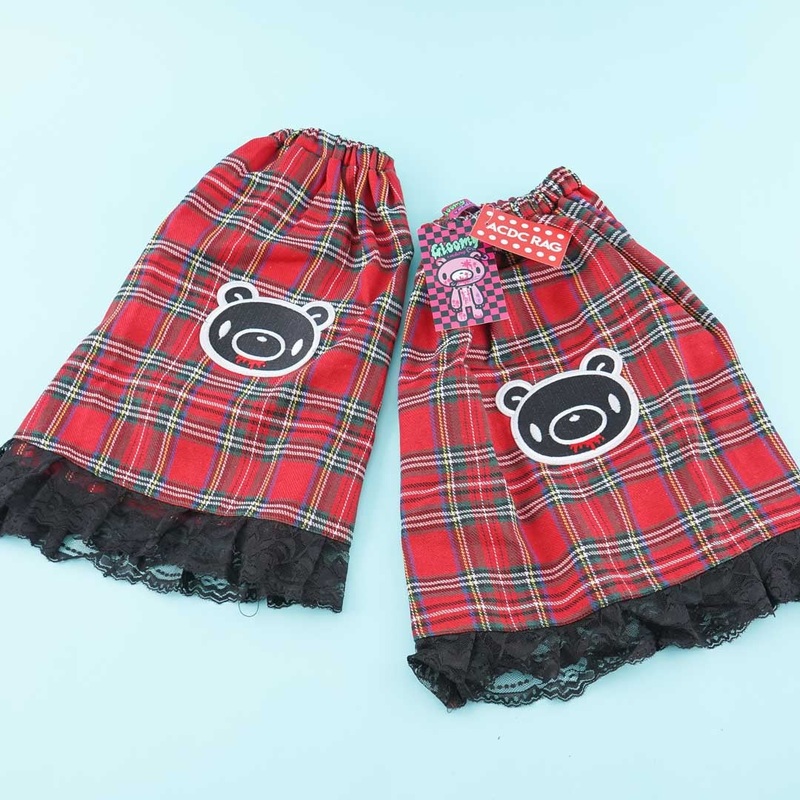 ACDC RAG Dark Checkered Gloomy Bear Leg Warmers