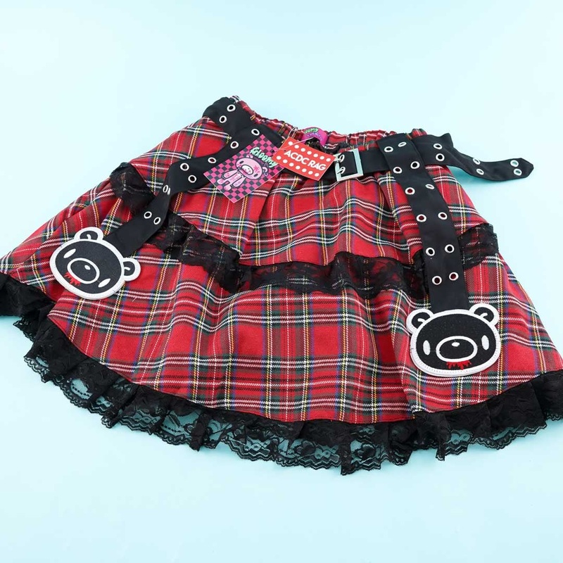 ACDC RAG Dark Gloomy Bear Belt Skirt