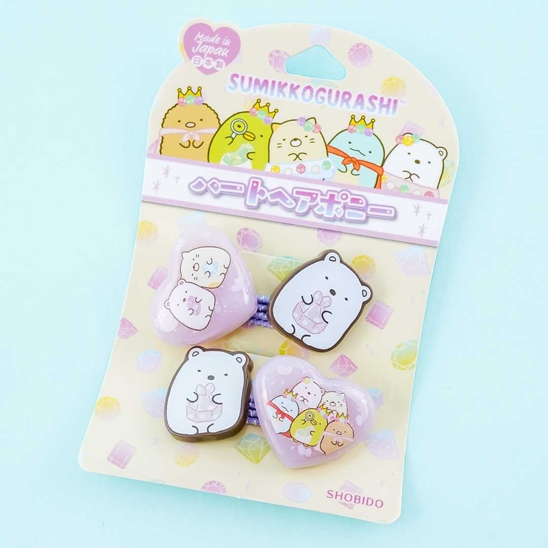 Sumikko Gurashi Jewel Royalty Hair Tie Set - Shirokuma & Heart