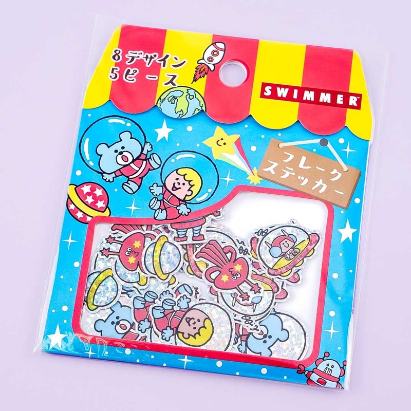 SWIMMER Space Adventure Sticker Flakes