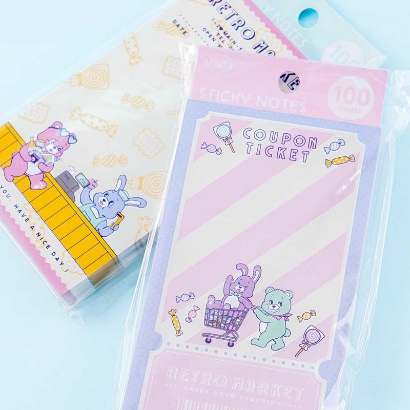 Animal Market Retro Sticky Notes
