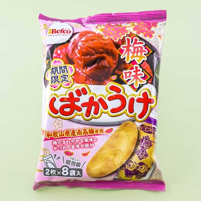 Befco Kuriyama Bakauke Rice Crackers - Bonito Plum