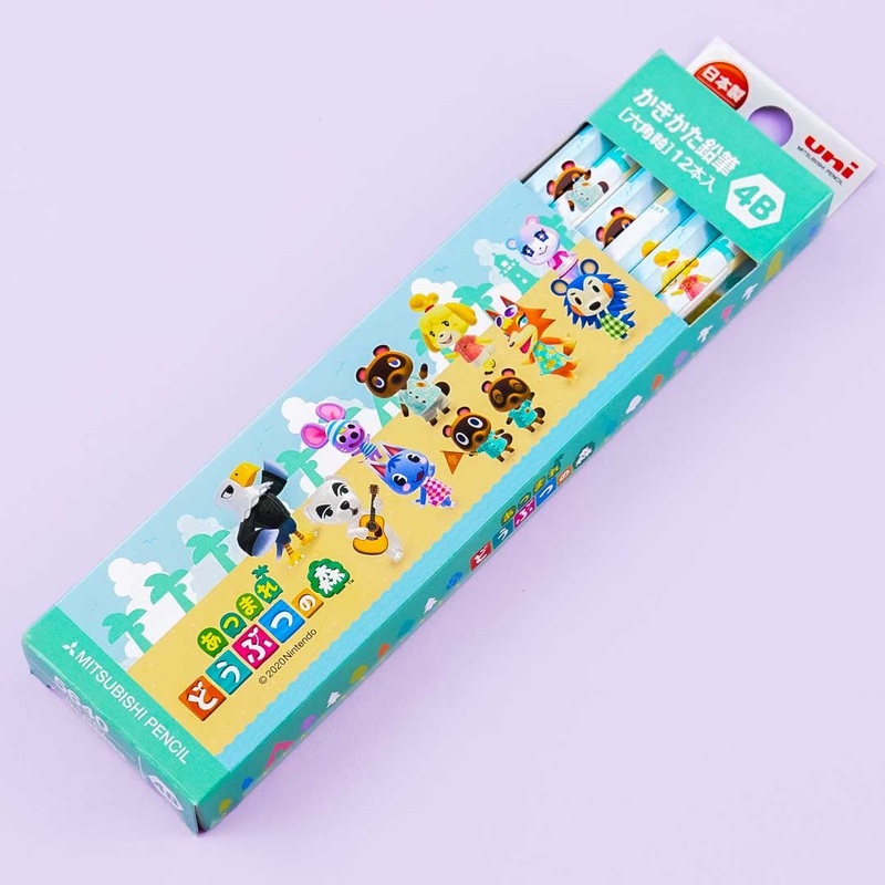 Animal Crossing Hexagon 4B Pencil Set - 12 pcs