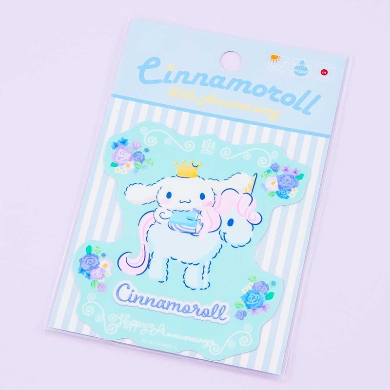 Cinnamoroll 20th Anniversary Vinyl Sticker - Cinnamoroll & Corne