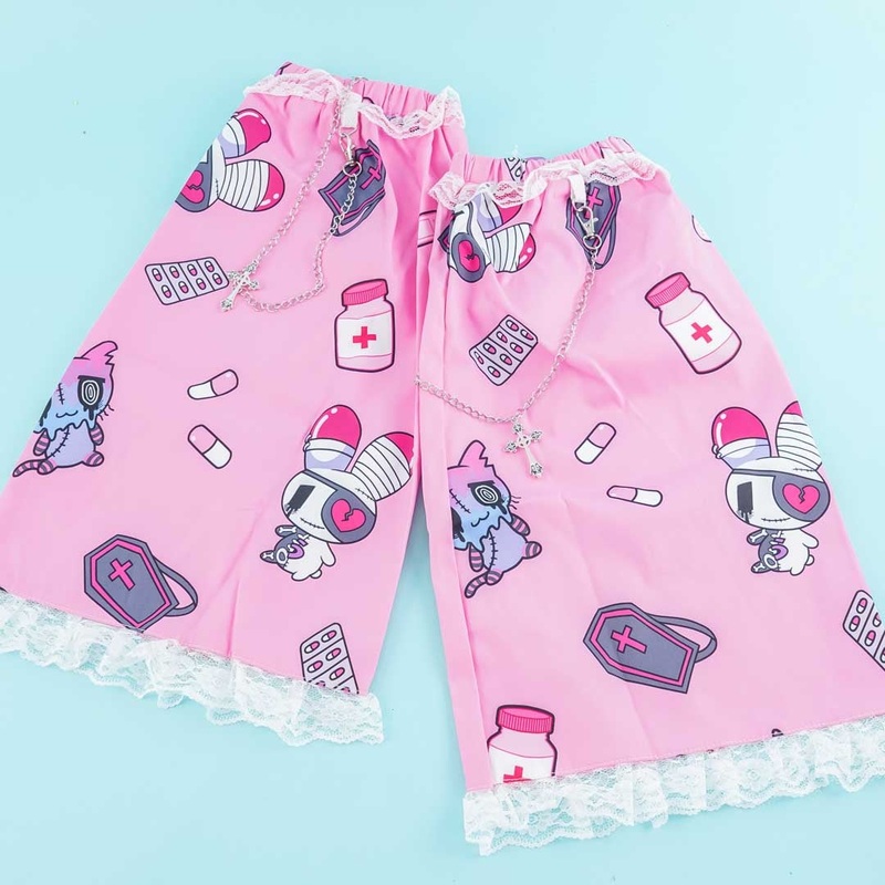 ACDC RAG Yami Kawaii Punk Menhera-chan Leg Warmers - Pink
