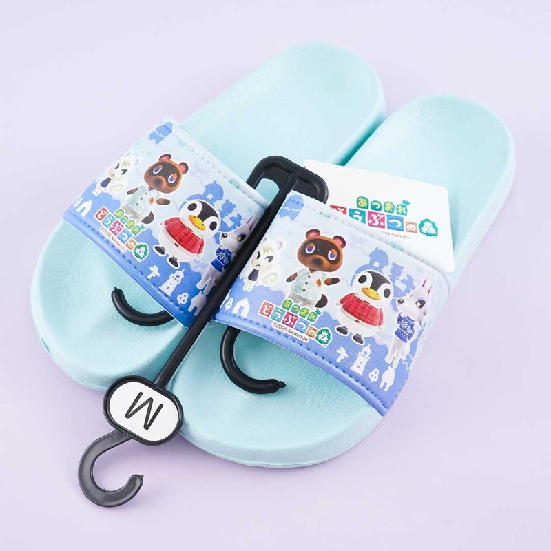 Animal Crossing Bathroom Slippers - Blue / Medium