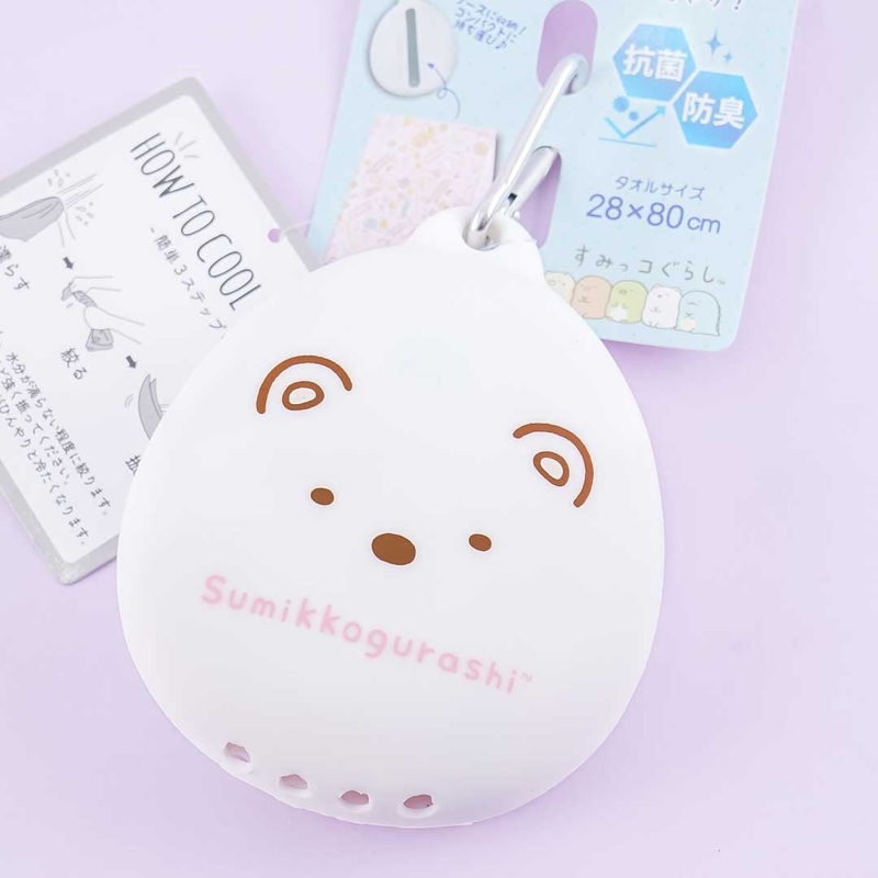 Sumikko Gurashi Silicone Case With Cooling Towel - Shirokuma