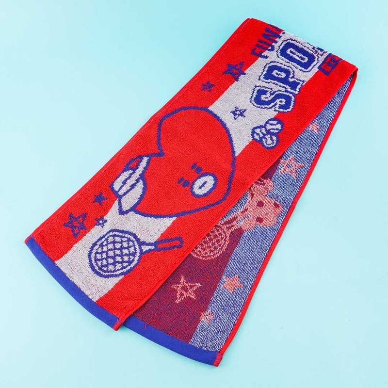 BT21 Jacquard Long Face Towel - Tata