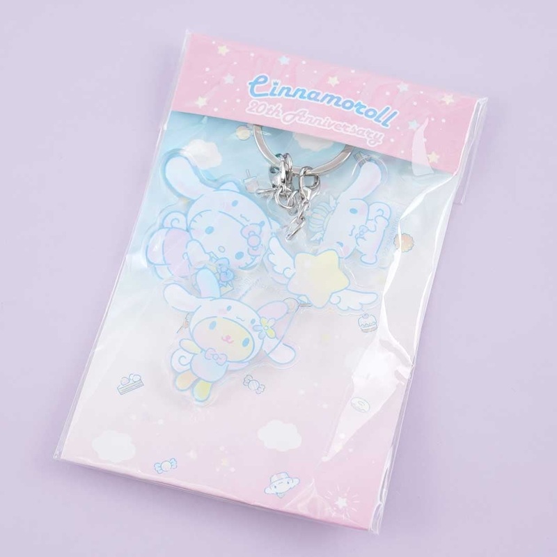 Cinnamoroll 20th Anniversary Triple Charm Keychain - Hello Kitty & Usahana