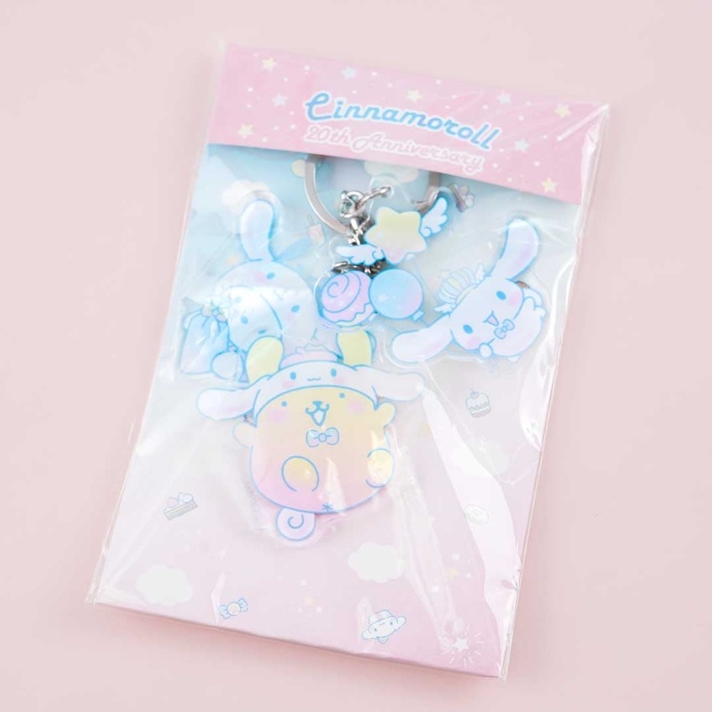 Cinnamoroll 20th Anniversary Triple Charm Keychain - Pompompurin & Pochacco