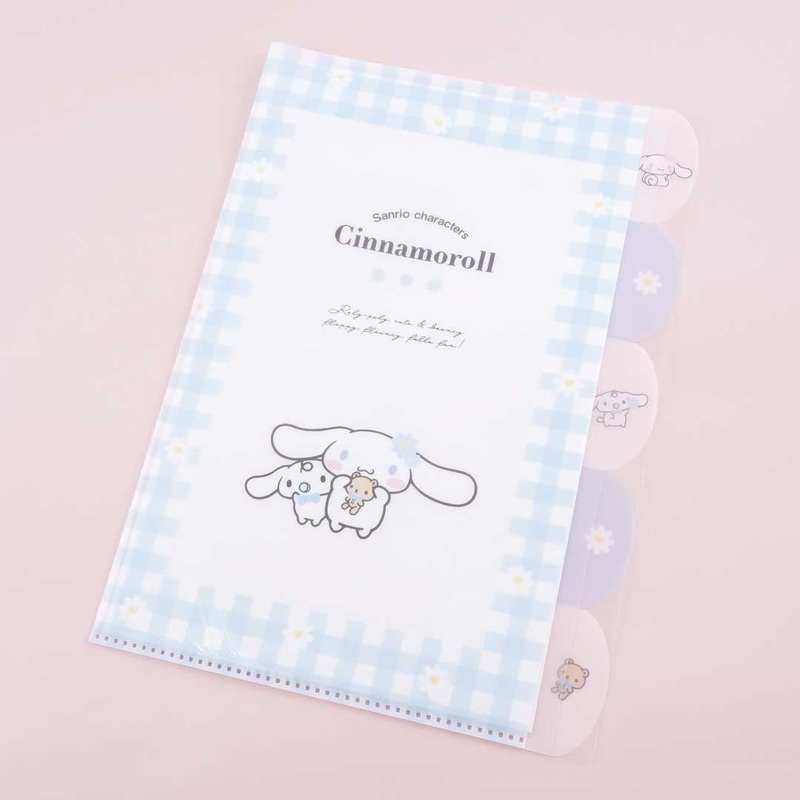 Cinnamoroll Plaid Clear Multi-Pocket A4 File Folder