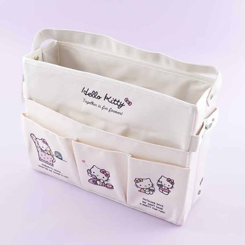 Hello Kitty Multi-Pocket Organizer Nylon Bag