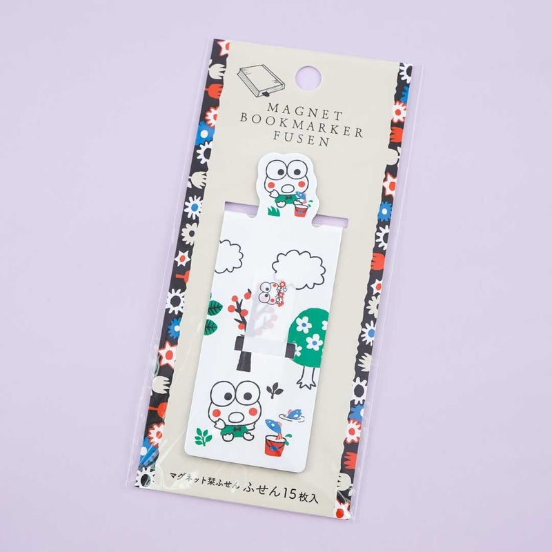 Keroppi Forest Fishing Magnet Bookmark & Sticky Tabs Set
