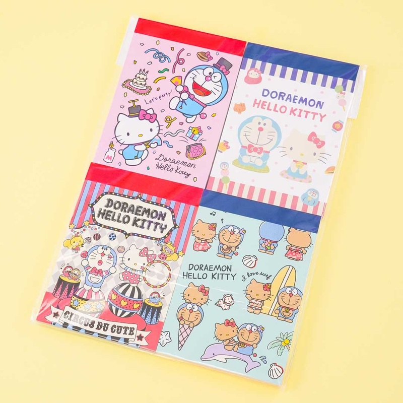 Hello Kitty x Doraemon B8 Memo Pad Set - 4 pcs