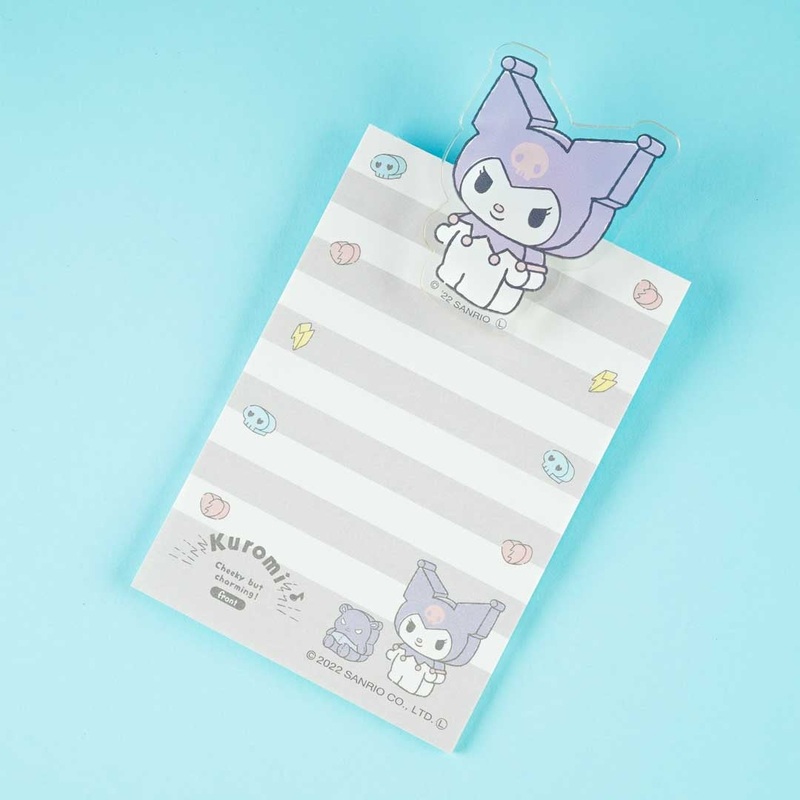 Kuromi Memo Pad & Acrylic Clip Set