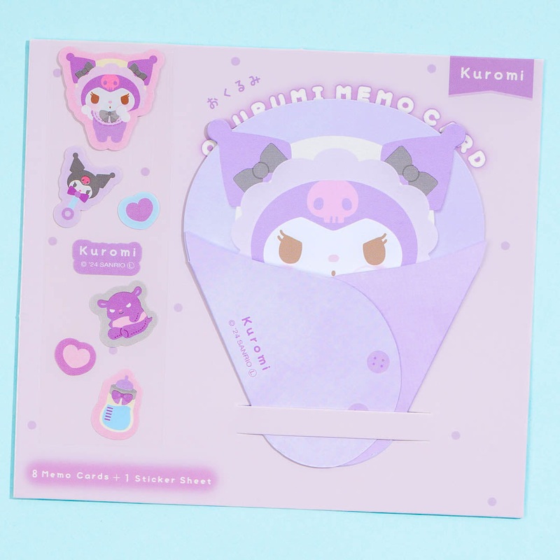 Kuromi Okurumi Memo Cards With Stickers