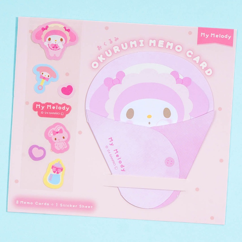 My Melody Okurumi Memo Cards With Stickers