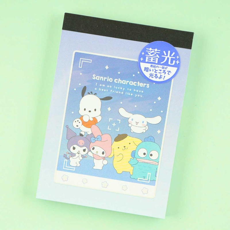 Sanrio Characters Glow In The Dark Mini Memo Pad