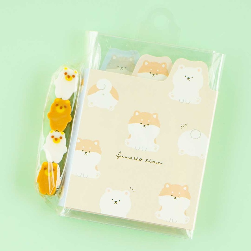 Shiba Inu Love Memo Pad Booklet Set With Erasers