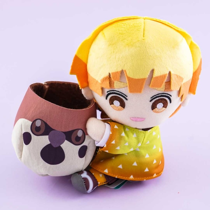 Demon Slayer Plushie With Storage Holder - Zenitsu Agatsuma / Medium