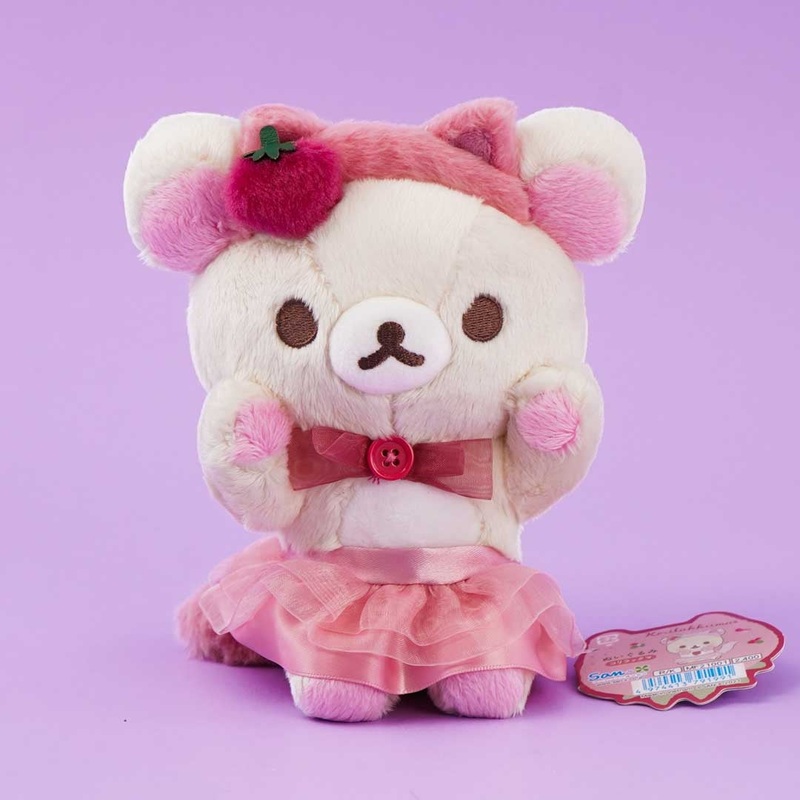 Rilakkuma and Strawberry Cat Plushie - Korilakkuma / Medium
