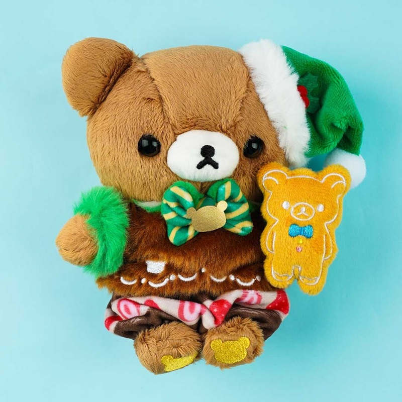 Rilakkuma Christmas Plushie - Chairoikoguma / Medium