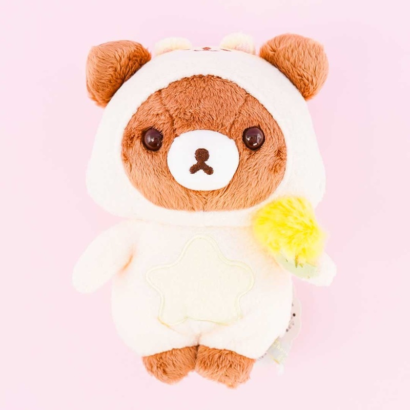 Rilakkuma Dandelion & Hamsters Plushie -  Chairoikoguma / Medium