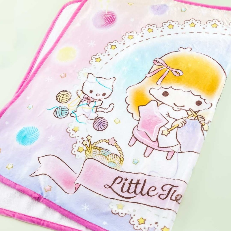 Little Twin Stars Knitting Time Flannel Blanket