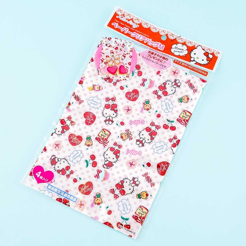 Hello Kitty Party Sweets Plastic Bag Set - 4 pcs