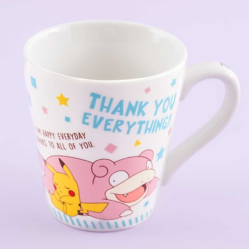Pocket Monsters Message Mug - Pikachu & Slowpoke