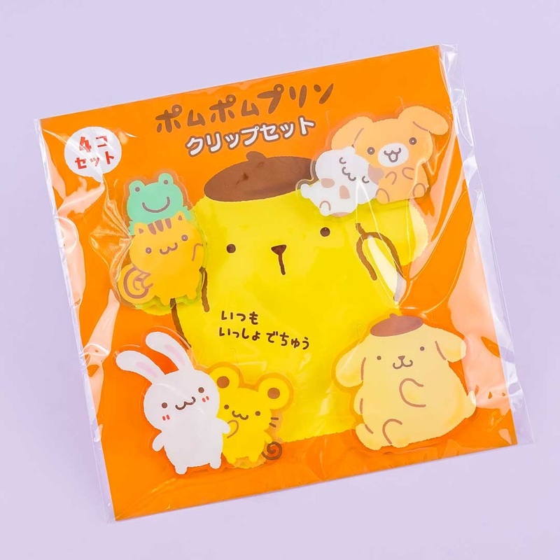 Pompompurin Team Pudding Acrylic Photo Clip Set - 4 pcs